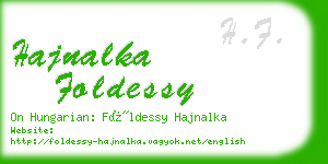 hajnalka foldessy business card